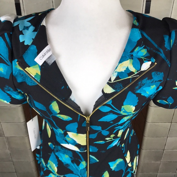 Calvin Klein Blue Floral Dress - Picture 7 of 7